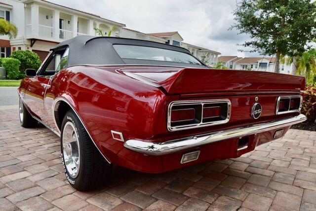 1968 Maroon Chevrolet Camaro Convertible