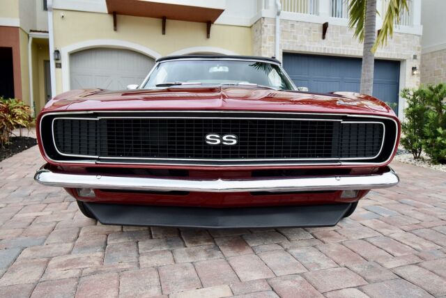 1968 Maroon Chevrolet Camaro Convertible