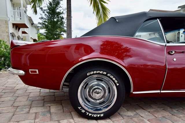 1968 Maroon Chevrolet Camaro Convertible
