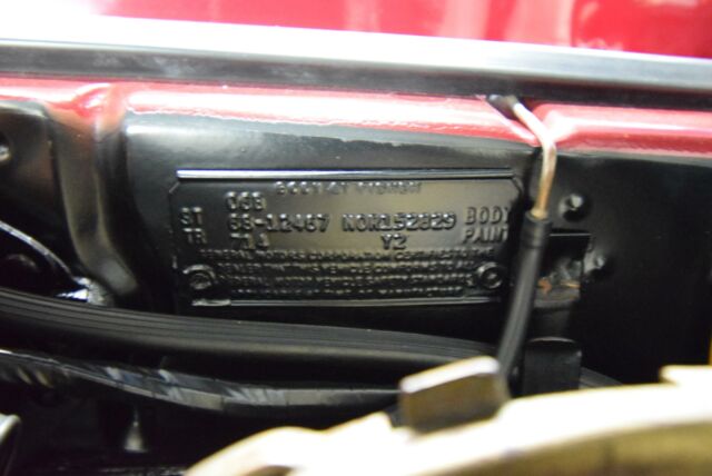 1968 Maroon Chevrolet Camaro Convertible