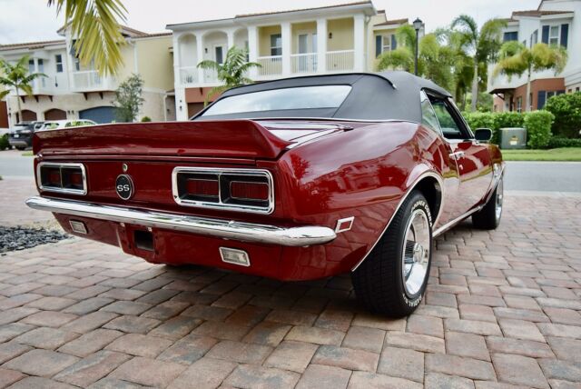 1968 Maroon Chevrolet Camaro Convertible