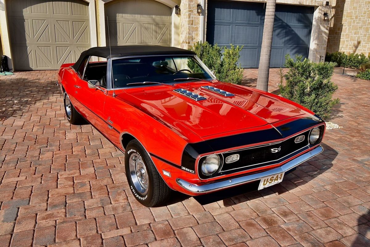 1968 Red Chevrolet Camaro Convertible Coupe