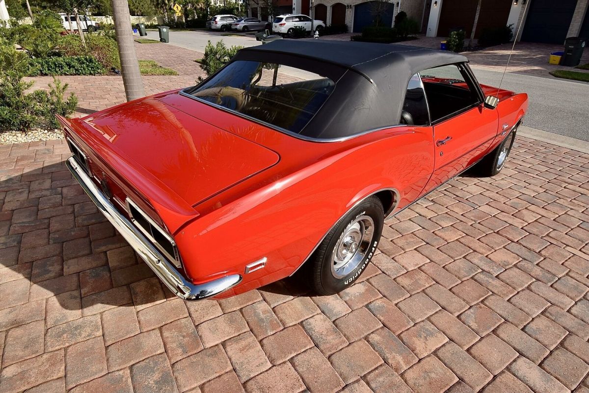 1968 Red Chevrolet Camaro Convertible Coupe