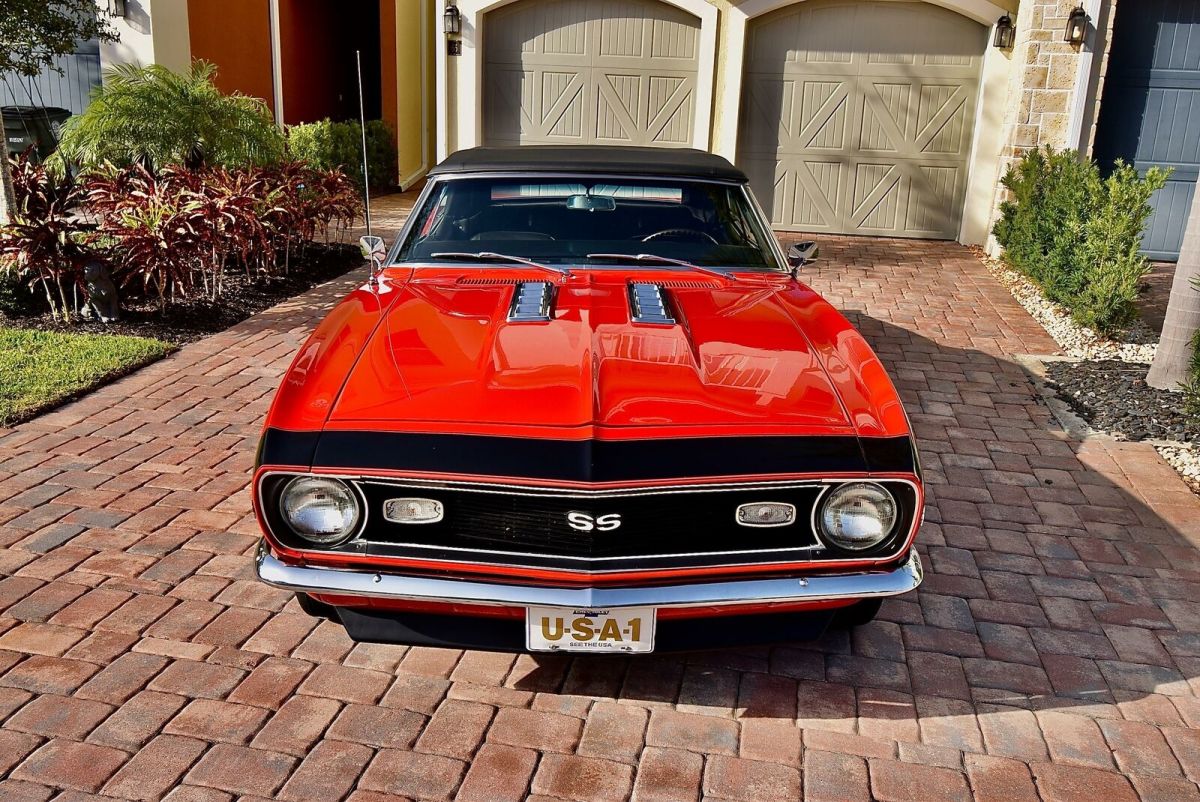 1968 Red Chevrolet Camaro Convertible Coupe
