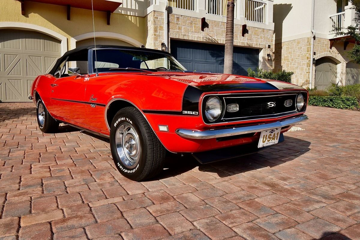 1968 Red Chevrolet Camaro Convertible Coupe