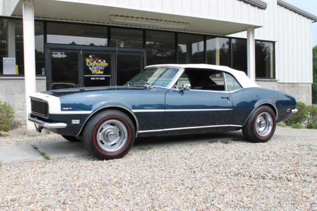 1968 Blue Chevrolet Camaro Convertible
