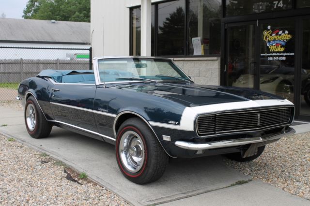 1968 Blue Chevrolet Camaro Convertible