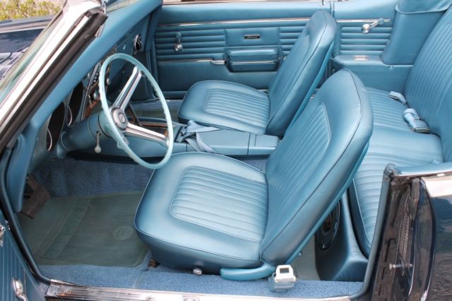 1968 Blue Chevrolet Camaro Convertible