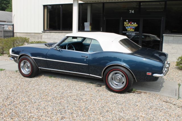 1968 Blue Chevrolet Camaro Convertible