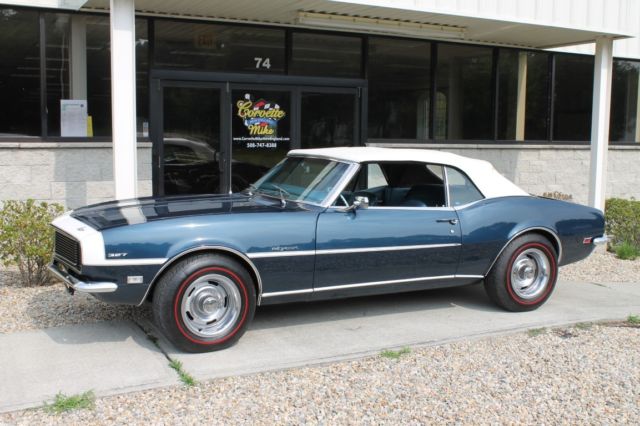 1968 Blue Chevrolet Camaro Convertible