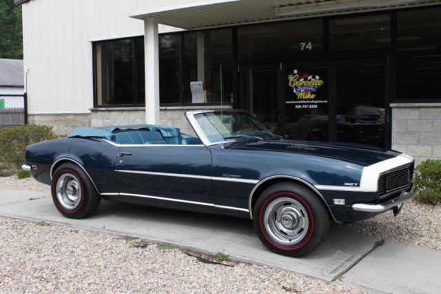 1968 Blue Chevrolet Camaro Convertible