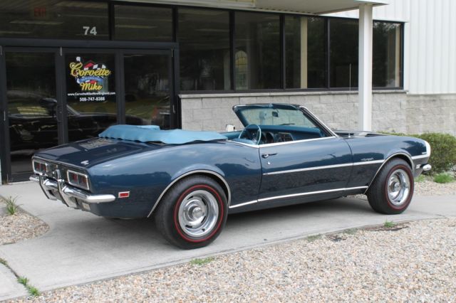1968 Blue Chevrolet Camaro Convertible