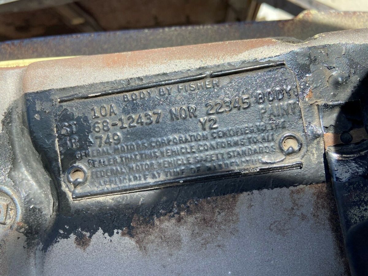 1968 Yellow Chevrolet Camaro Coupe