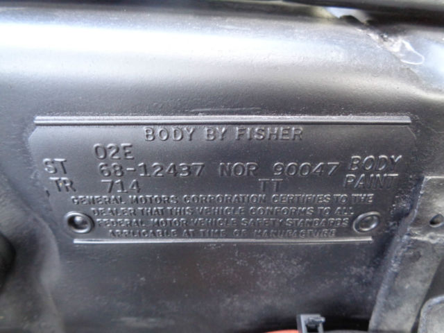 1968 PALOMINO IVORY Chevrolet Camaro Coupe