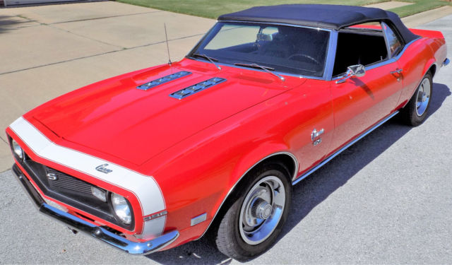 1968 Red Chevrolet Camaro Convertible