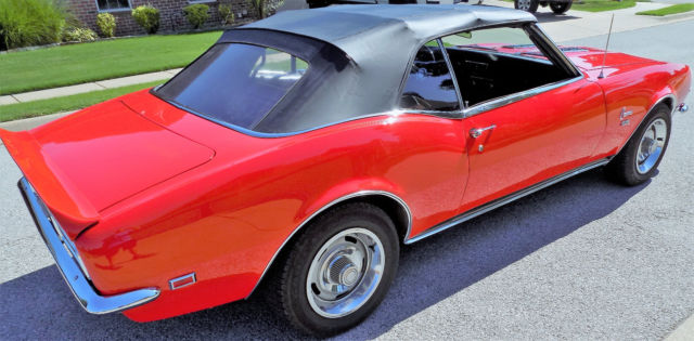 1968 Red Chevrolet Camaro Convertible