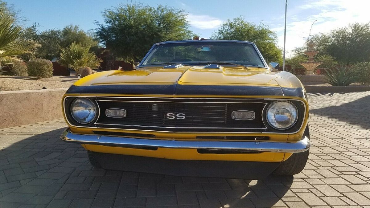 1968 Yellow Chevrolet Camaro Convertible
