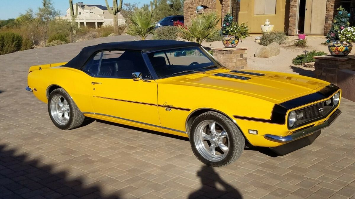 1968 Yellow Chevrolet Camaro Convertible