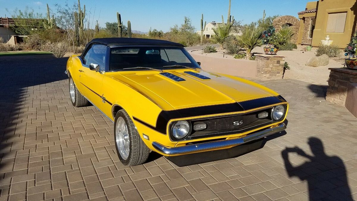 1968 Yellow Chevrolet Camaro Convertible