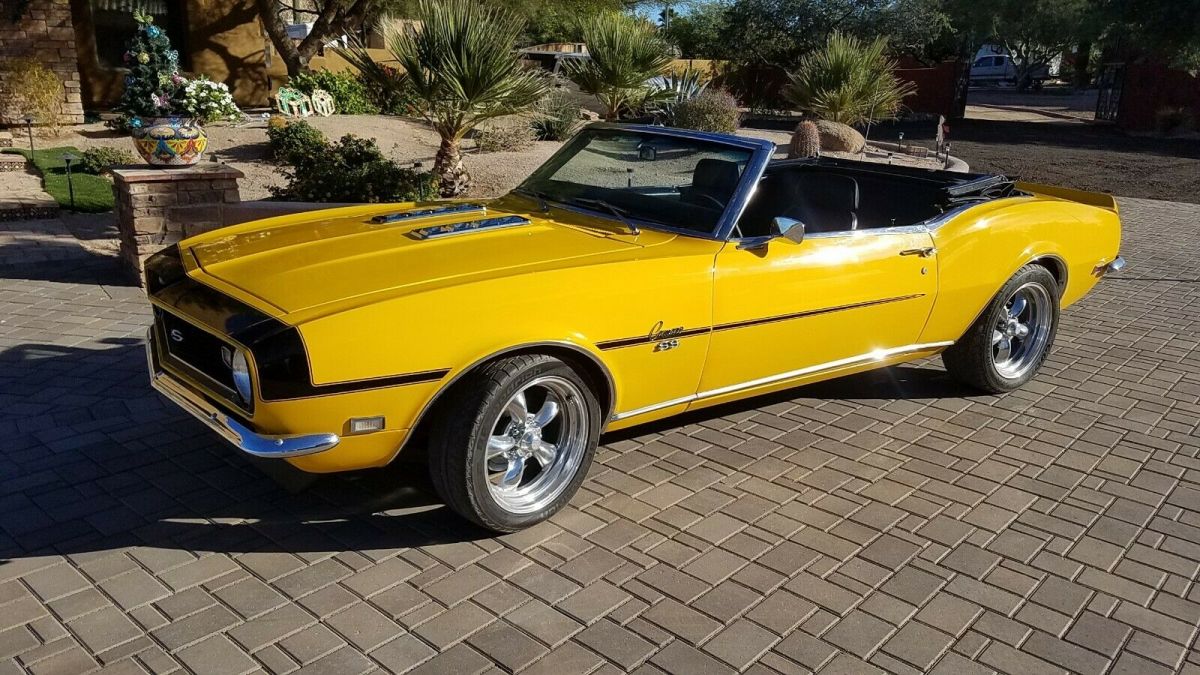 1968 Yellow Chevrolet Camaro Convertible