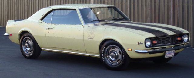 1968 Butternut Yellow Chevrolet Camaro 2-Door Hardtop Sedan