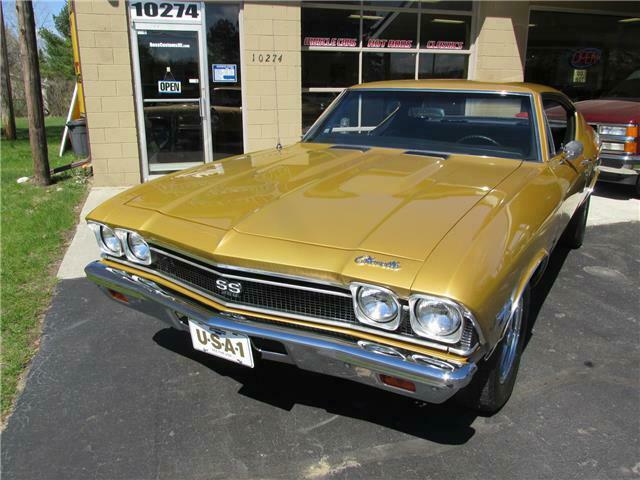 1968 Gold Chevrolet Chevelle 2 Door Coupe