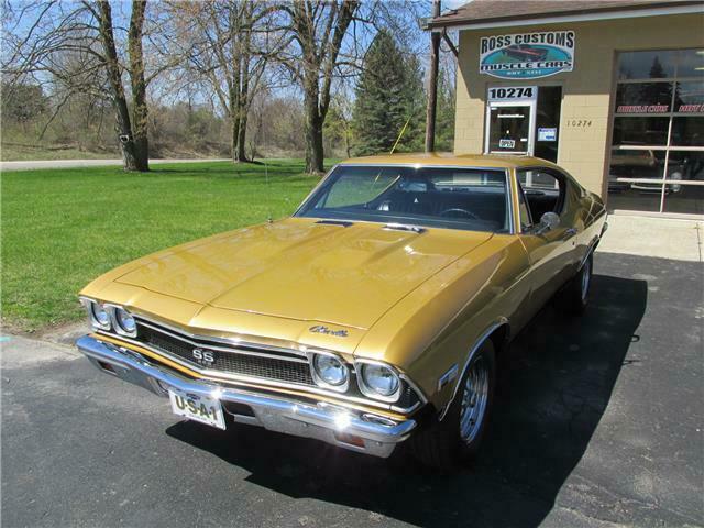 1968 Gold Chevrolet Chevelle 2 Door Coupe