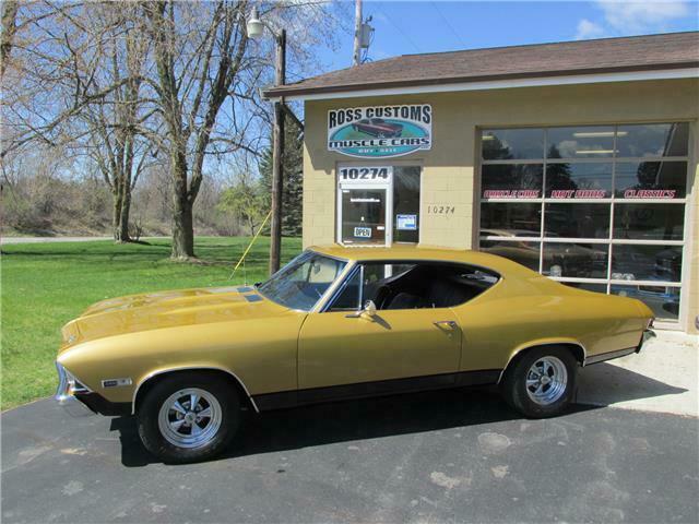 1968 Gold Chevrolet Chevelle 2 Door Coupe