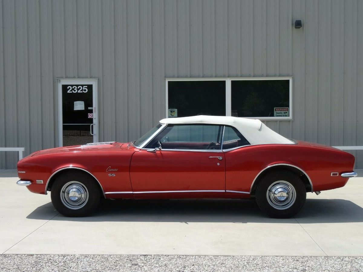 1968 Red Chevrolet Camaro Convertible