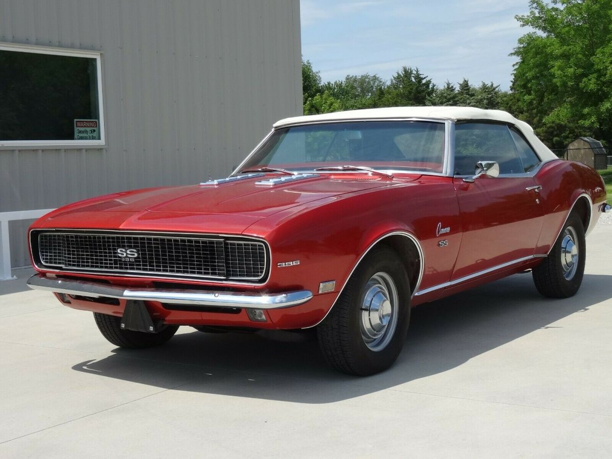 1968 Red Chevrolet Camaro Convertible