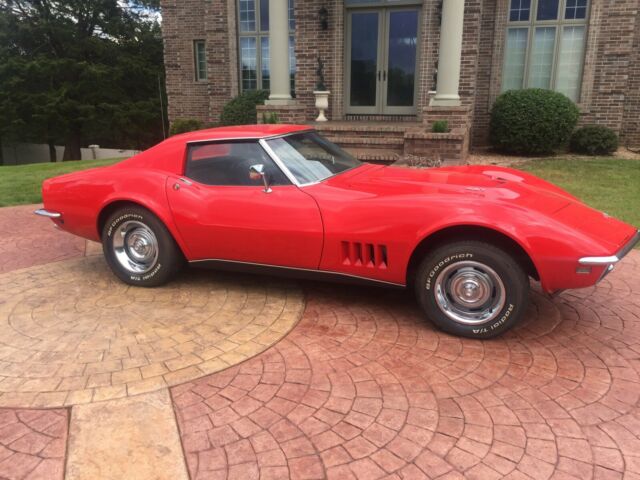 1968 Cherry Red Chevrolet Corvette 2 seater coupe