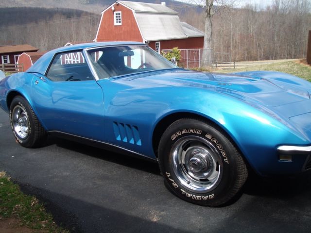 1968 Blue Chevrolet Corvette