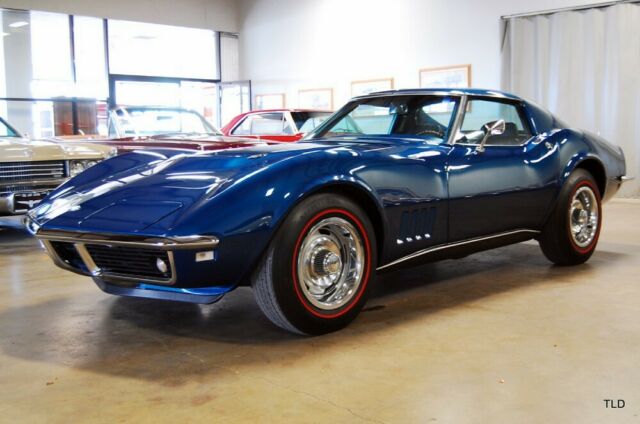 1968 Blue Chevrolet Corvette --