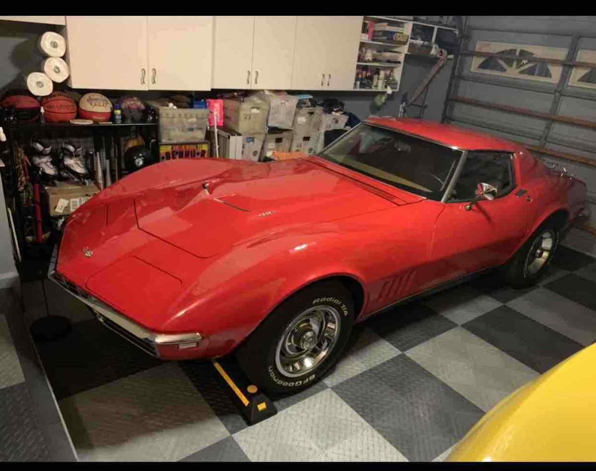 1968 Red Chevrolet Corvette C3 Sedan