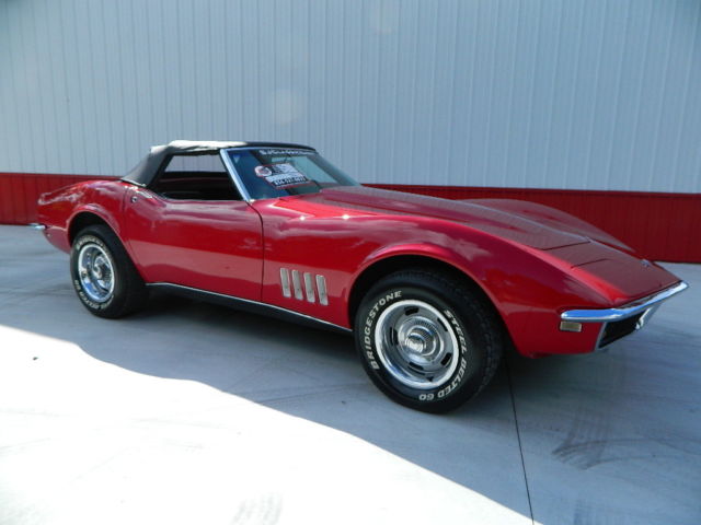 1968 Red Chevrolet Corvette Convertible