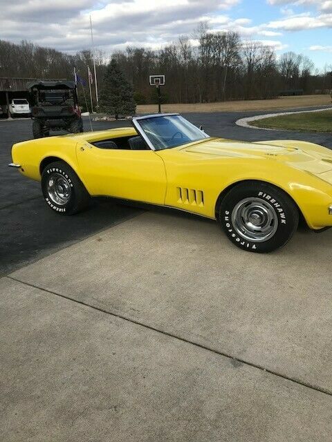 1968 Yellow Chevrolet Corvette Convertible