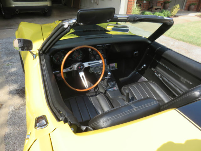 1968 Yellow Chevrolet Corvette Convertible