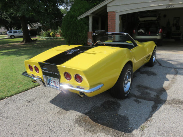 1968 Yellow Chevrolet Corvette Convertible