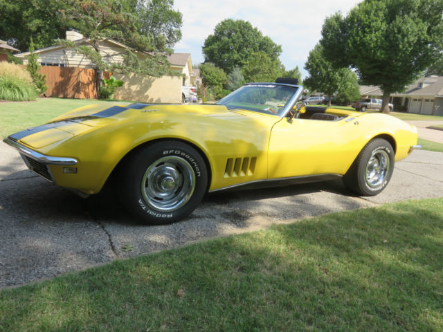 1968 Yellow Chevrolet Corvette Convertible