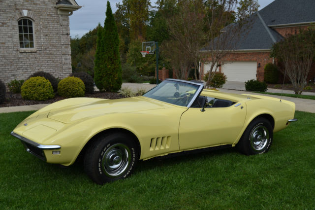 1968 Safari Yellow Chevrolet Corvette Convertible