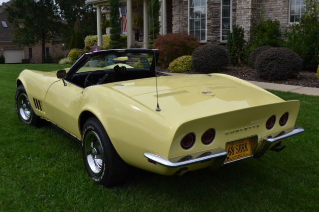 1968 Safari Yellow Chevrolet Corvette Convertible