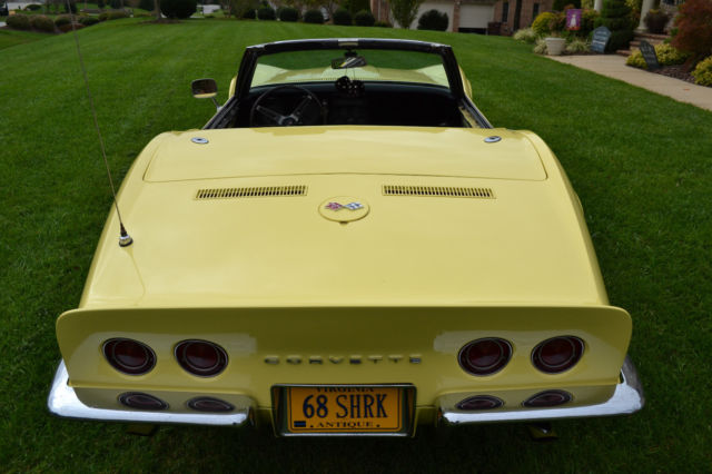 1968 Safari Yellow Chevrolet Corvette Convertible