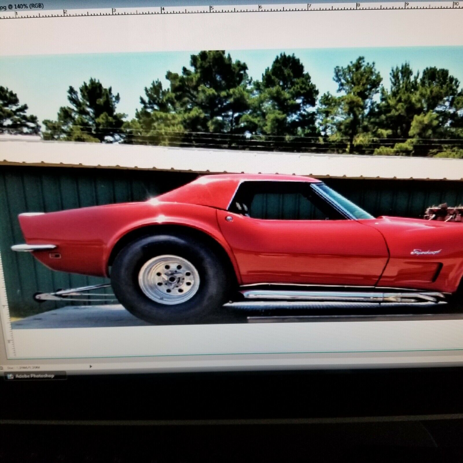 1968 Red Chevrolet Corvette Convertible