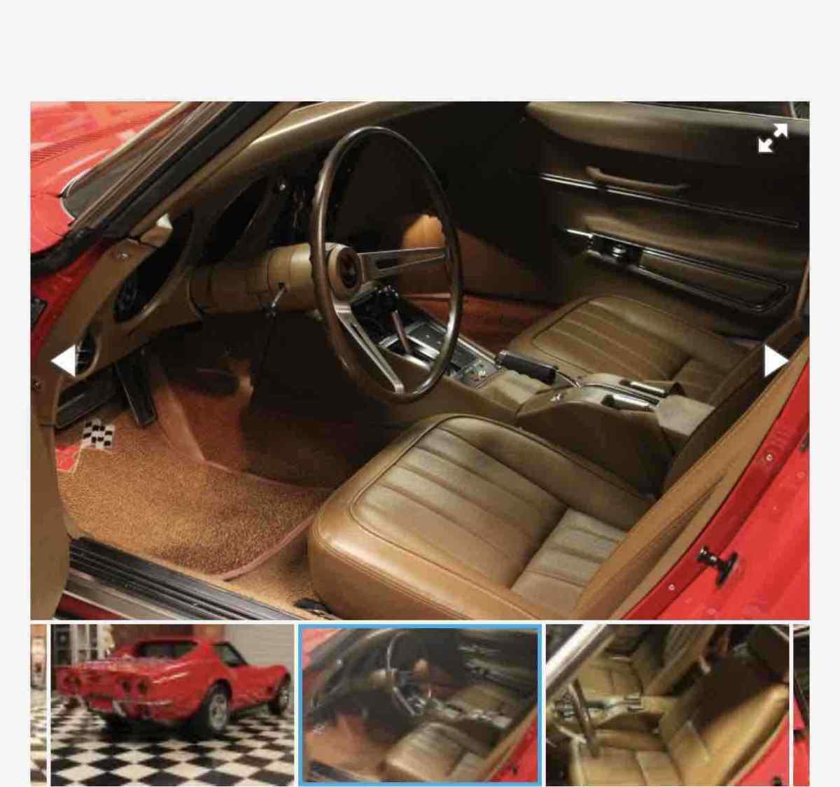 1968 Red Chevrolet Corvette Sports car