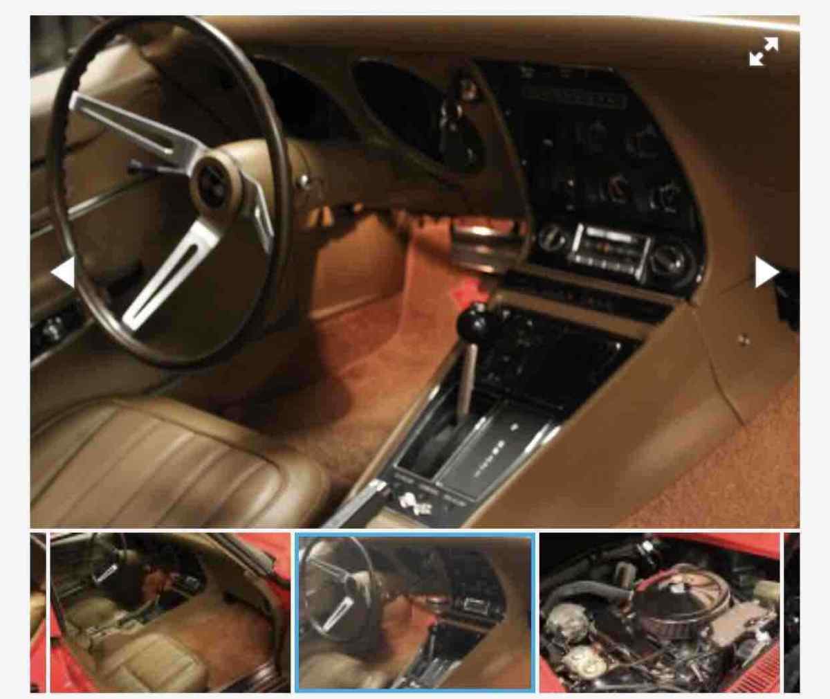 1968 Red Chevrolet Corvette Sports car