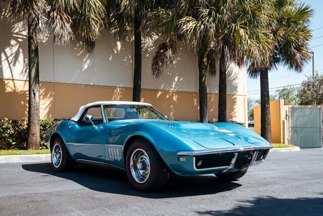 1968 Turquoise Chevrolet Corvette --