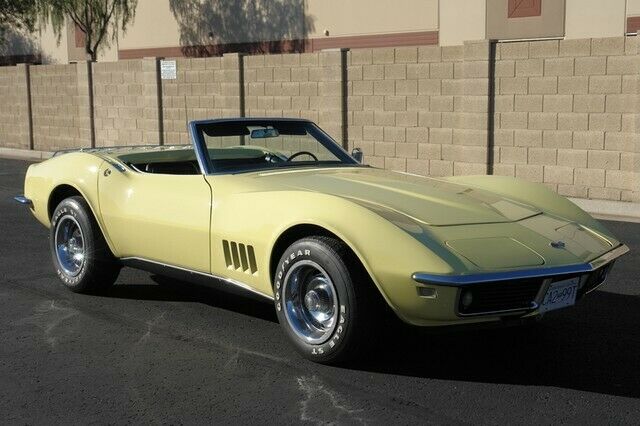 1968 Yellow Chevrolet Corvette Convertible
