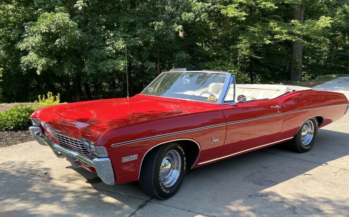 1968 Red Chevrolet Impala Convertible