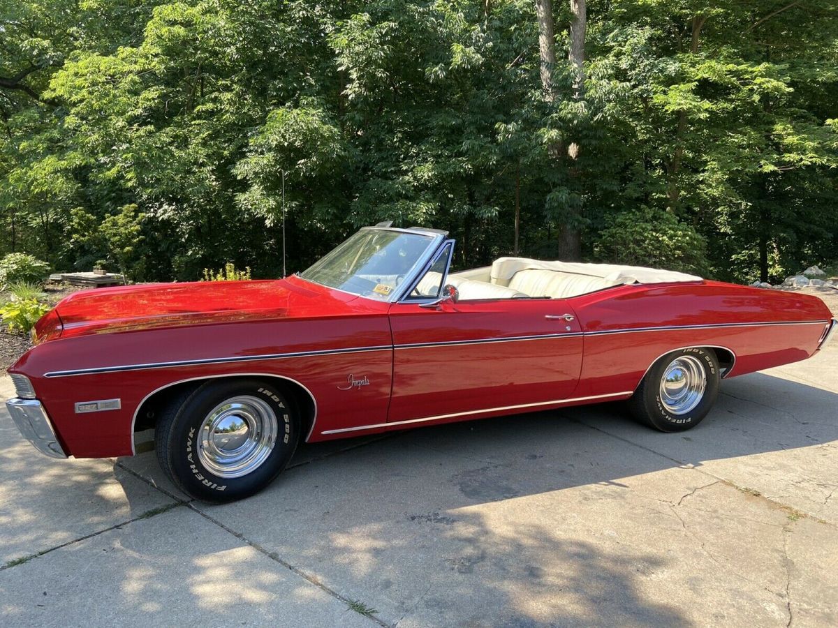 1968 Red Chevrolet Impala Convertible