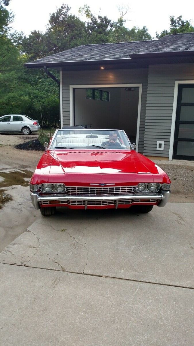 1968 Red Chevrolet Impala Convertible